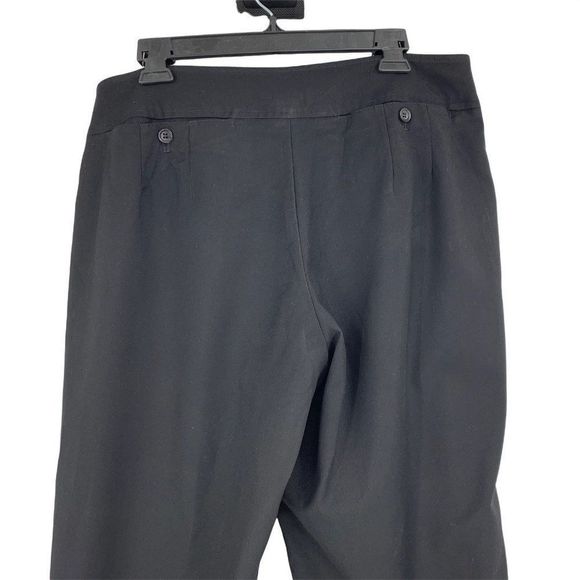 Women’s Black Merona Pants Size 16W 0221 Stretch Tapered Crop Career - Picture 6 of 6